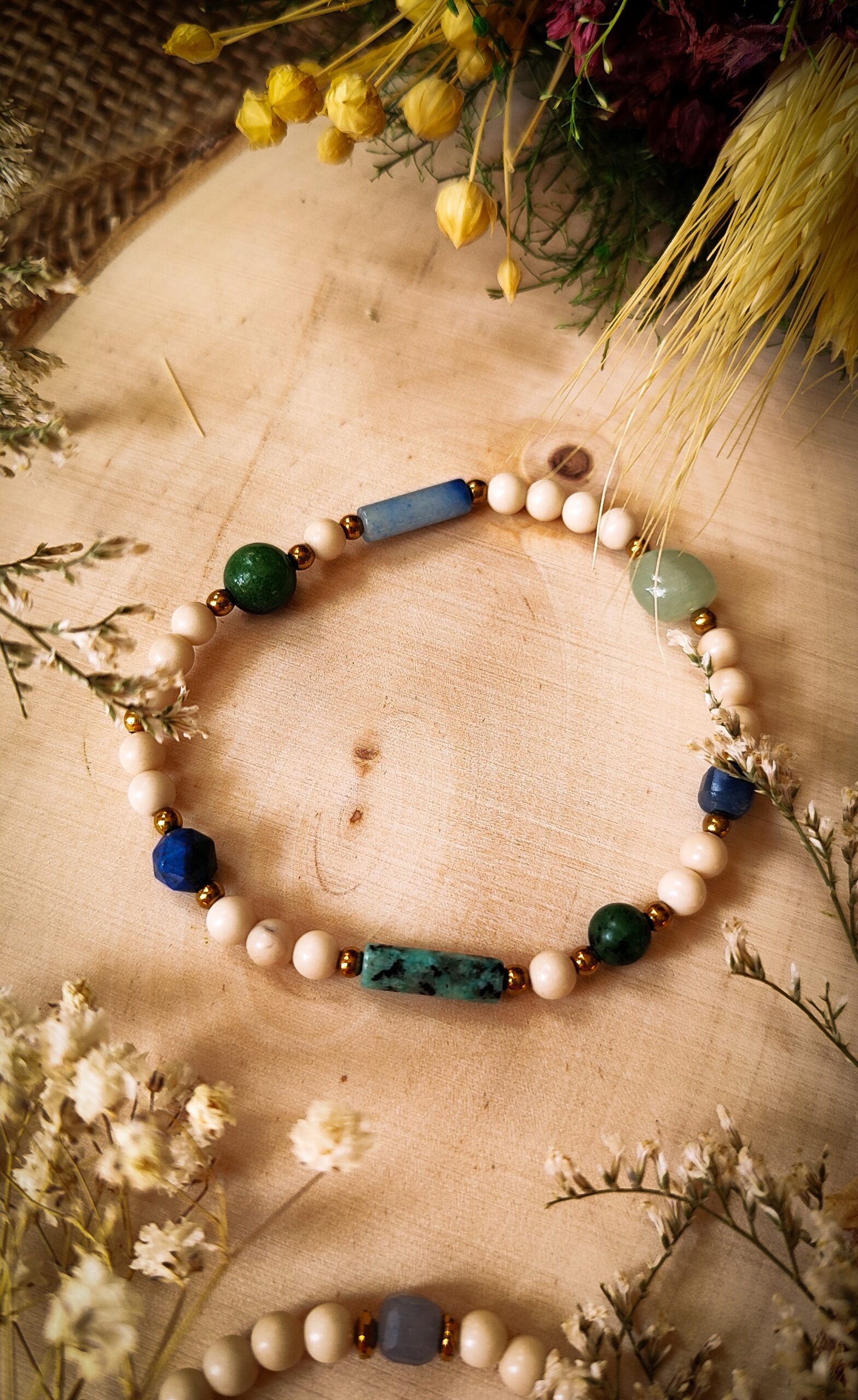 Rzeczny misz-masz - bransoletka z kamieni naturalnych No3 - obrazek 3