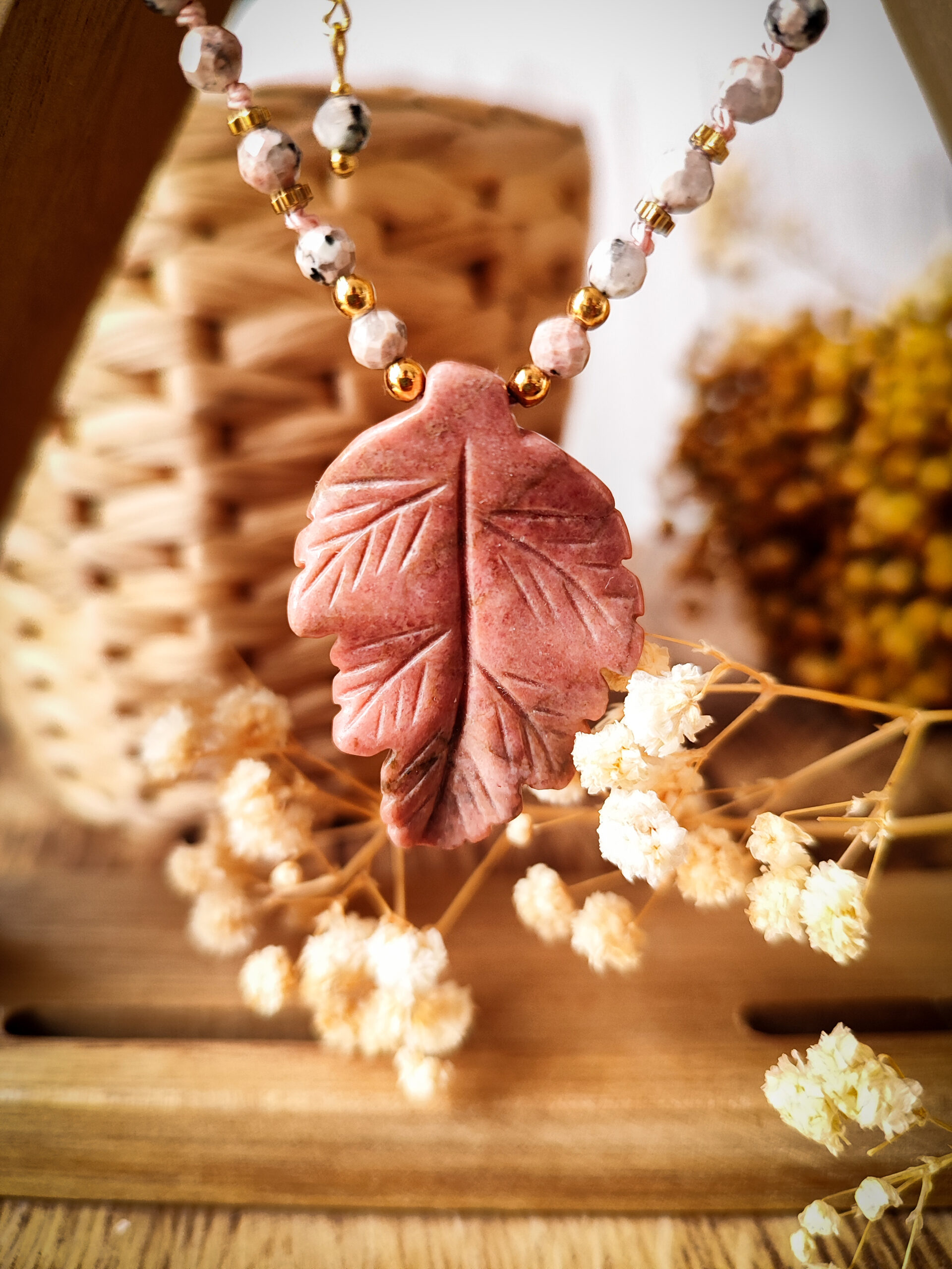 Leśny poranek - naszyjnik z drobnych kamieni handmade - obrazek 5