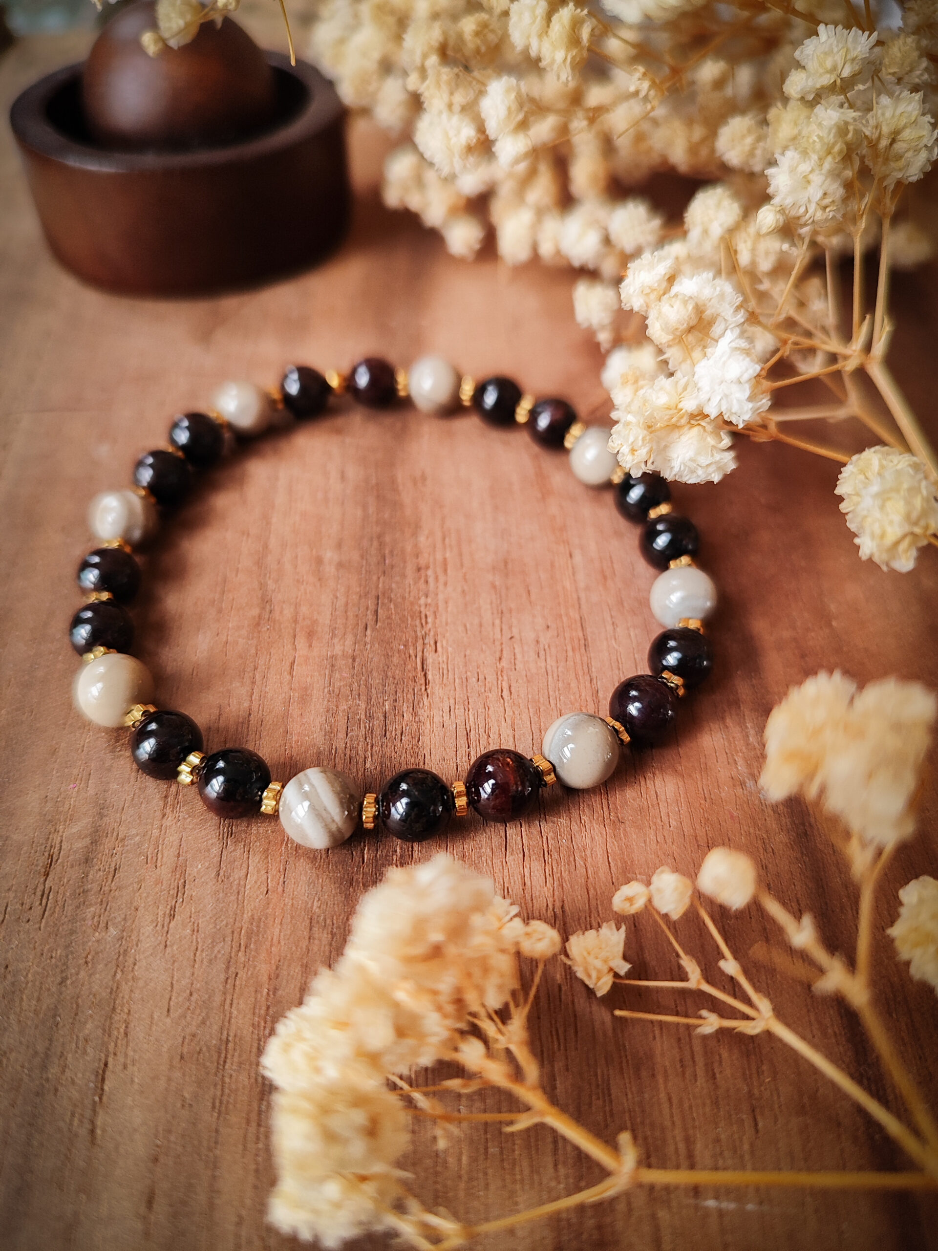 Spod Łysej Góry - bransoletka z kamieni naturalnych handmade No1 - obrazek 2