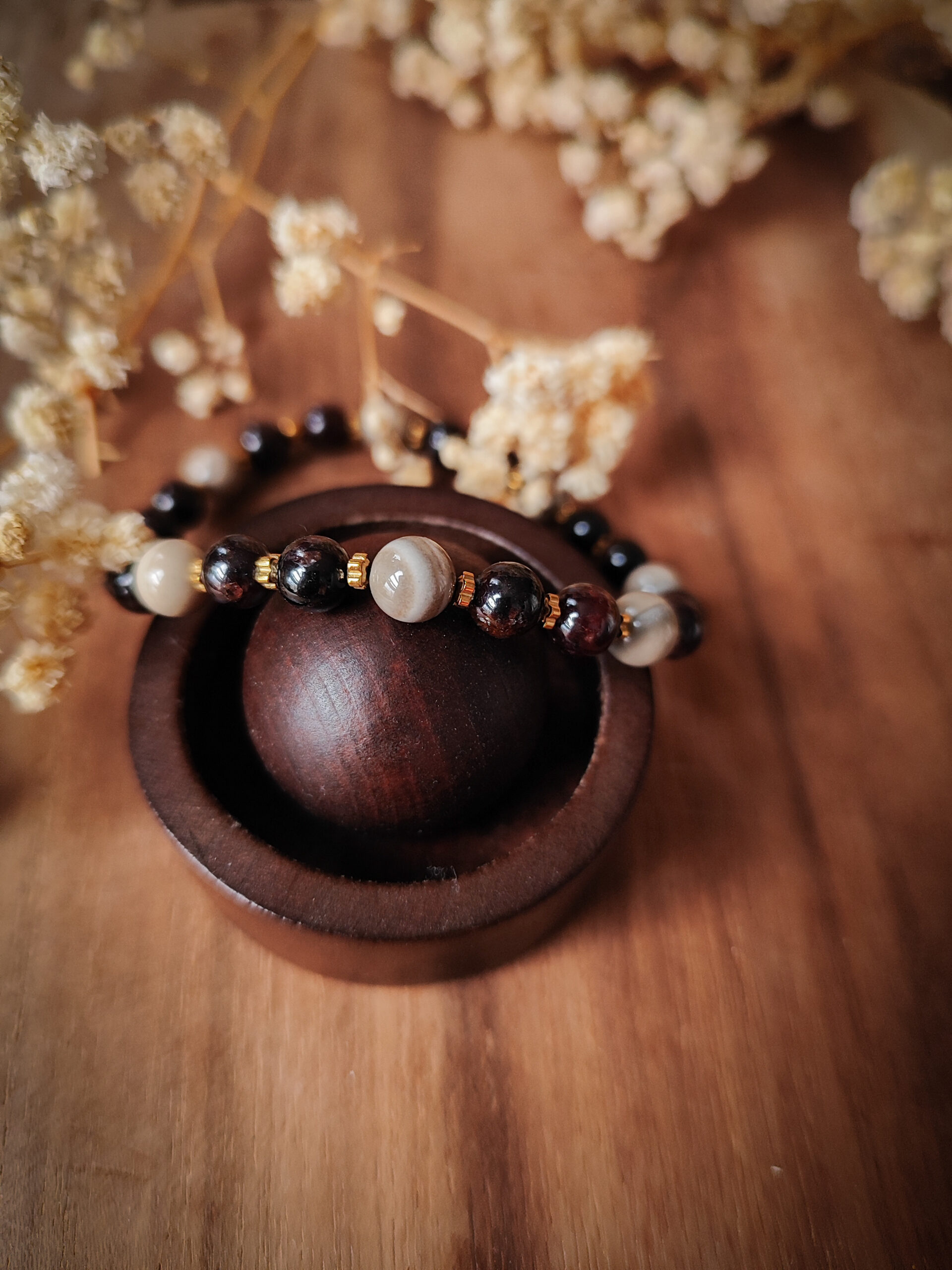 Spod Łysej Góry - bransoletka z kamieni naturalnych handmade No1 - obrazek 3